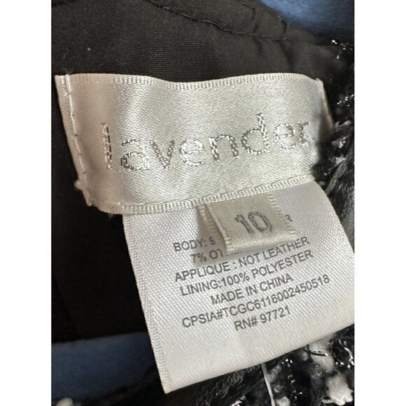 Lavender US Angels Girls 10 Sleeveless Black Textured Dress New - Picture 6 of 12